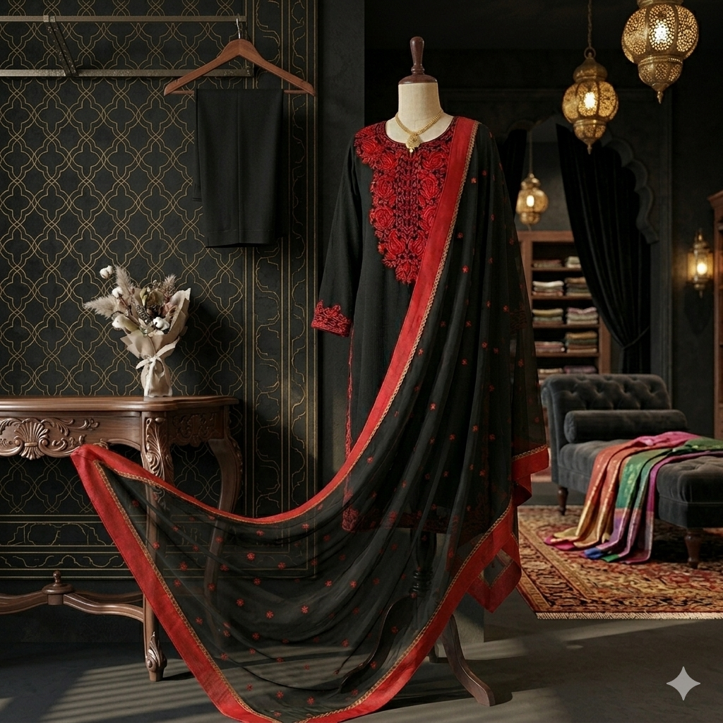 Midnight Red Kurti